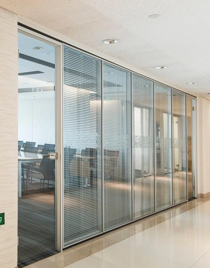 Glass Partition with Blinds